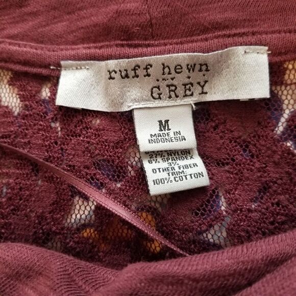 Rough Hewn long Sleeve lace top. Size M - Picture 6 of 10